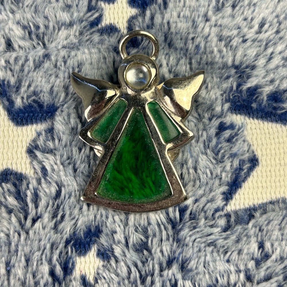 Stained Glass Angel Pin